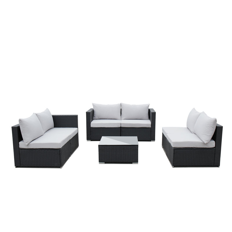 Orren Ellis Roumfort Complete 7 Piece Sectional Seating Group with Cushions & Reviews Wayfair